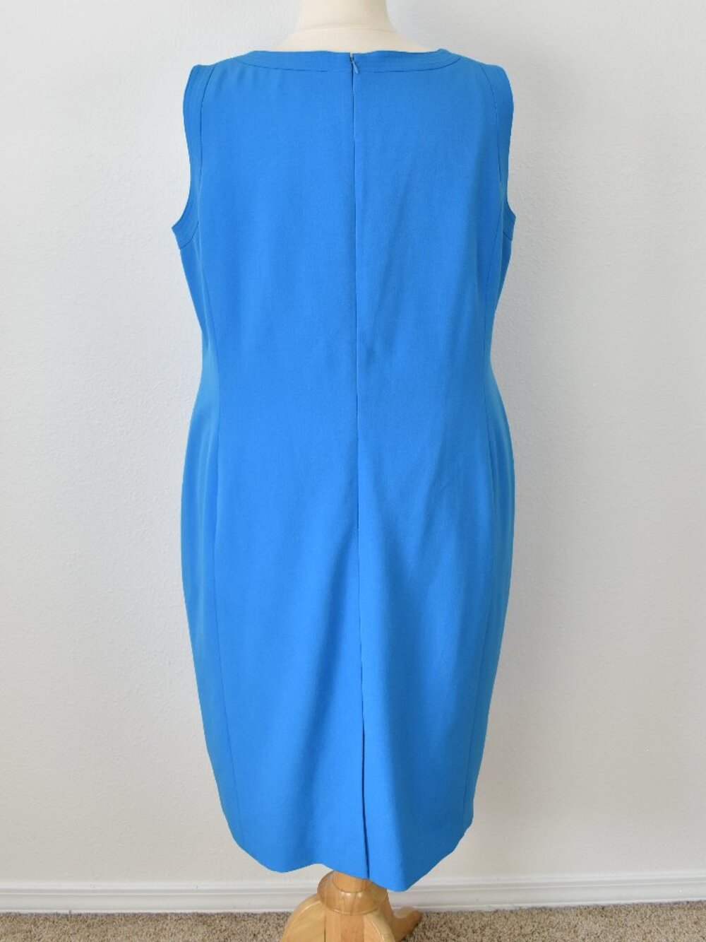 Kasper Sheath Boat Neck Dress Blue - 22W - Picture 7 of 8